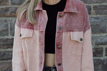 Load image into Gallery viewer, Savannah Corduroy Pink Shacket
