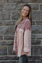 Load image into Gallery viewer, Savannah Corduroy Pink Shacket
