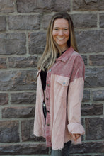 Load image into Gallery viewer, Savannah Corduroy Pink Shacket
